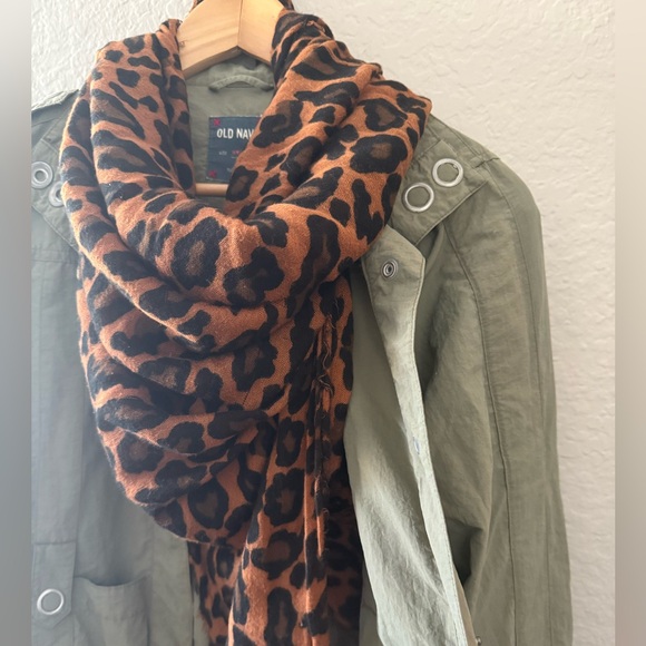 Old Navy Olive Jacket and Scarf. - Picture 2 of 6